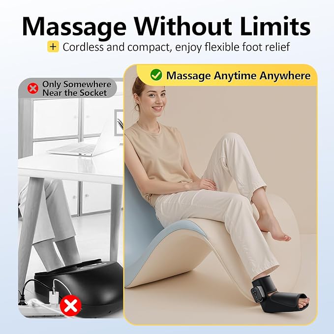 Comfytemp Air Compression Foot Massager with Heat (1 Pack, Fits Size 6-10) - Image 5