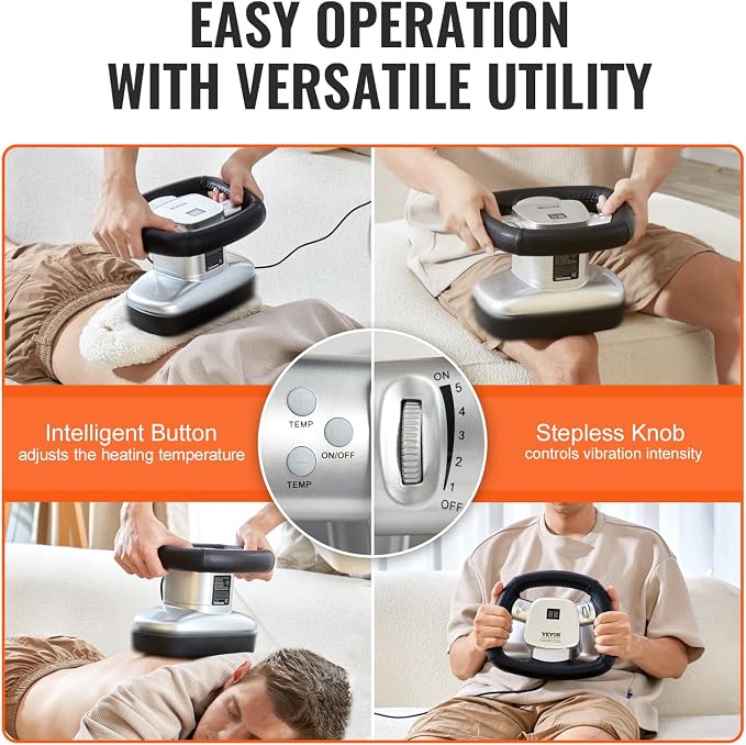 VEVOR Chiropractic Massager, 400-4600rpm Variable Speed Professional Vibrating Massager, Handheld Chiropractic Orbital Body Massager for Back, Neck, Shoulder Muscle Relief - Image 6