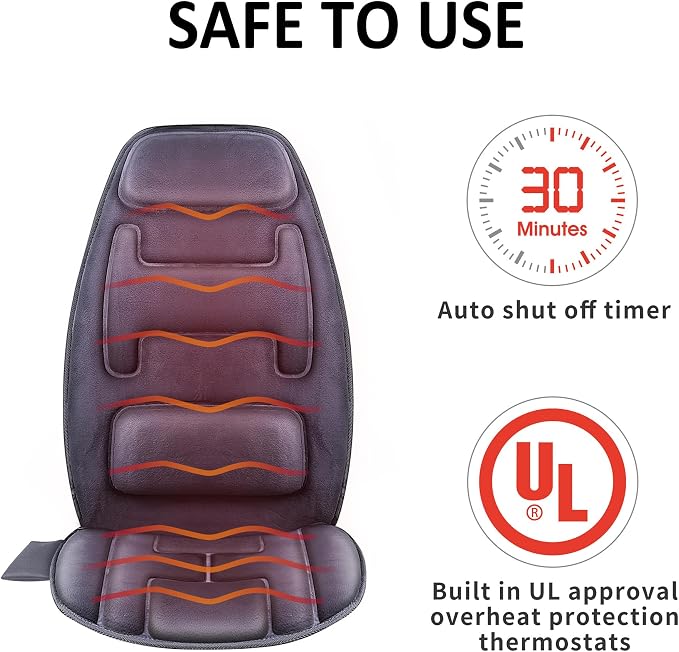 Snailax Massage Seat Cushion with Heat,10 Vibration Massage Motors - Image 2