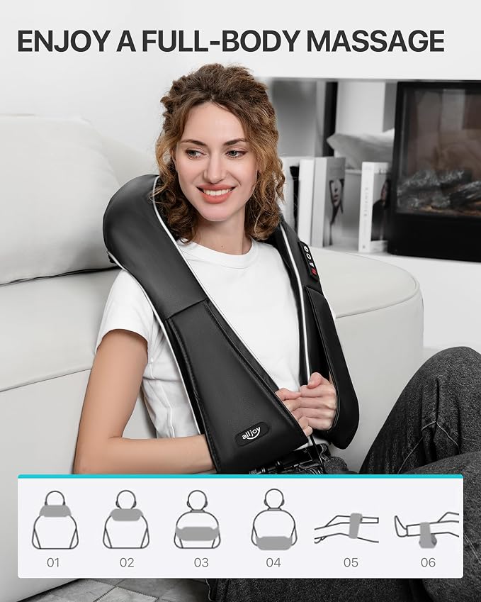 ALLJOY Neck Massager with Heat, Deep Tissue Shiatsu for Shoulders and Back - Image 7