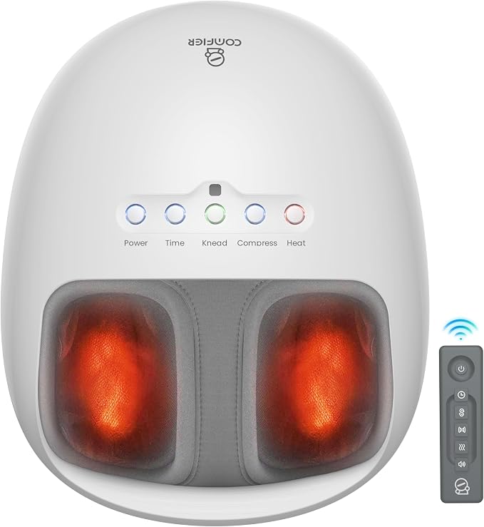 COMFIER Shiatsu Foot Massager with Heat, Kneading and Vibration Heated Foot Feet Massager for Neuropathy Plantar Fasciitis by COMFIER