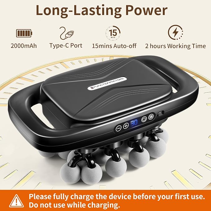 20 Head Massage Gun Deep Tissue, Percussion Muscle Massager for Back Pain - Image 4