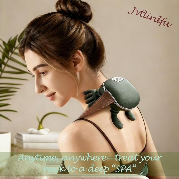 4D Bionic Neck and Shoulder Massager with Heat, Wireless Shiatsu Deep Tissue Kneading with Real Human Fingers Massage, Travel Massager for Muscle Tension Pain Relief, Gifts for Men Women Car Office - Image 2