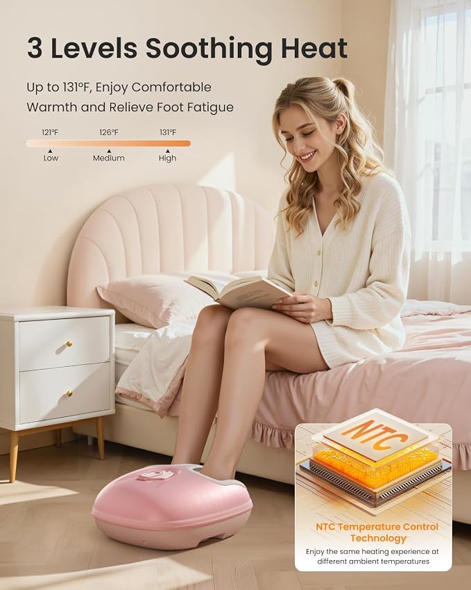 RENPHO Shiatsu Foot Massager with Heat & Kneading for Plantar Fasciitis - Image 4