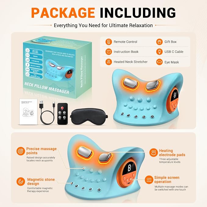 Cordless Neck Massager with Heat for Pain Relief Deep Tissue - Image 7