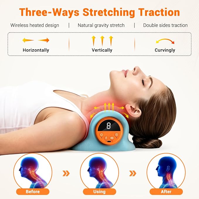 Cordless Neck Massager with Heat for Pain Relief Deep Tissue - Image 2