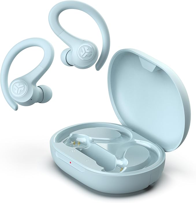 JLab, Go Sport+, True Wireless Workout Earbuds, Bluetooth Sport Earbuds, Clear Calling, Light Blue - Image 3