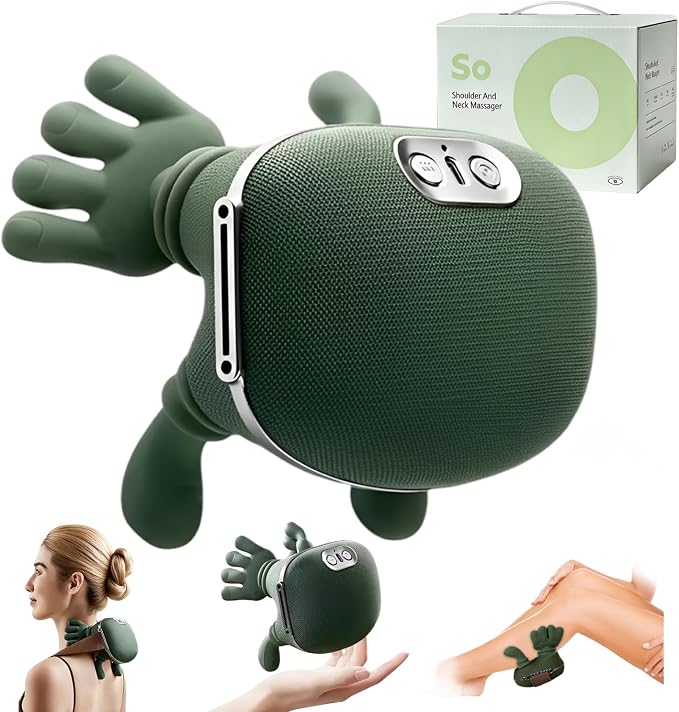 2026 New Electric Shiatsu Neck and Back Massager, Neck Massager with Heat, Shoulder Massager, 3 Intensity Levels + 2 Heat Settings, 4D Kneading Massage, Simulates a Real Palm Massage for Comfort by zxbaers