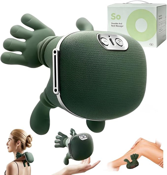 2026 New Electric Shiatsu Neck and Back Massager, Neck Massager with Heat, Shoulder Massager, 3 Intensity Levels + 2 Heat Settings, 4D Kneading Massage, Simulates a Real Palm Massage for Comfort by zxbaers
