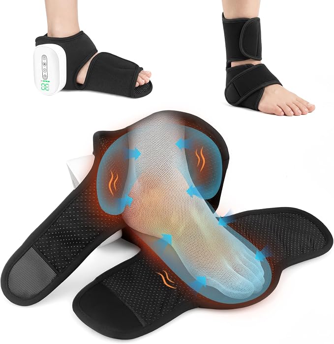 Foot Massager, 3-Mode Foot & Ankle Massager for Pain Relief, Heating Foot Massager with 4 Temperature & 4 Intensity Levels, 15-Min Auto Timer, Ankle Massager by Unknown
