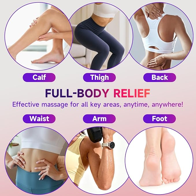 24-Heads Massage Gun Set for Full-Body Recovery, Deep Tissue Percussion Muscle Massager with 9 Modes, Quiet High-Power Back Massager for Gym, Office & Home, - Image 7