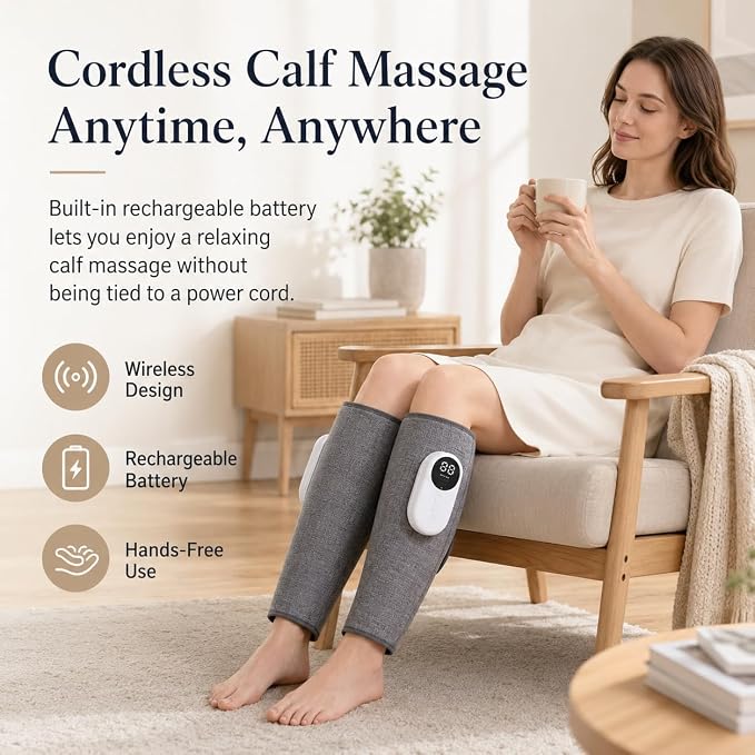 brenzo Leg Massager, Calf Massage Wraps for Everyday Comfort, Pair - Image 2