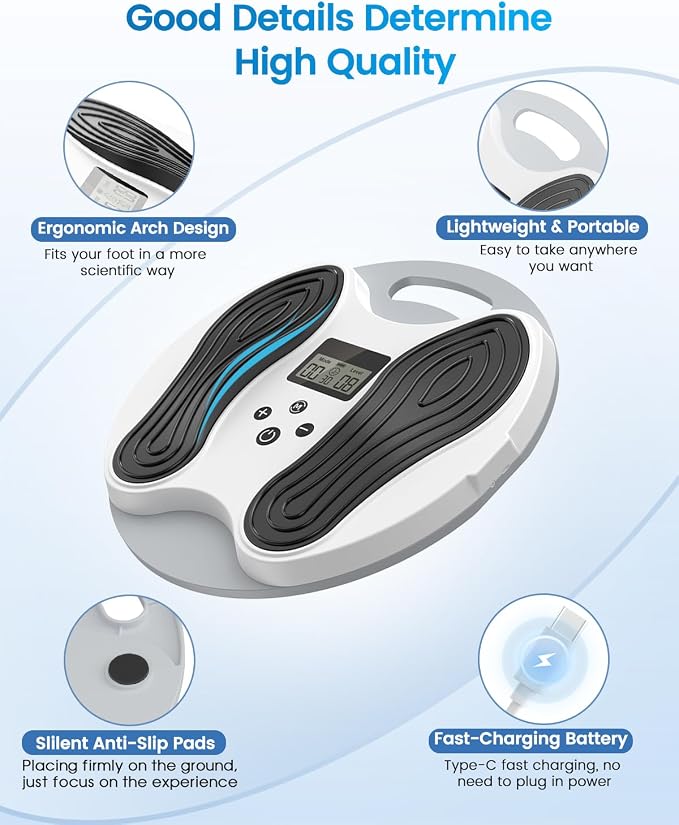 EMS Foot Massager for Neuropathy with 4 TENS Unit Muscle Stimulator Pads - Image 5