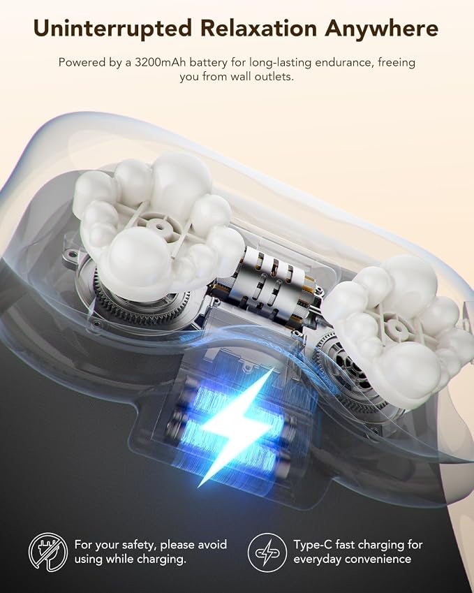 SKG VS500 Cordless Back Massager for Stress Relief Deep Tissue - Image 7
