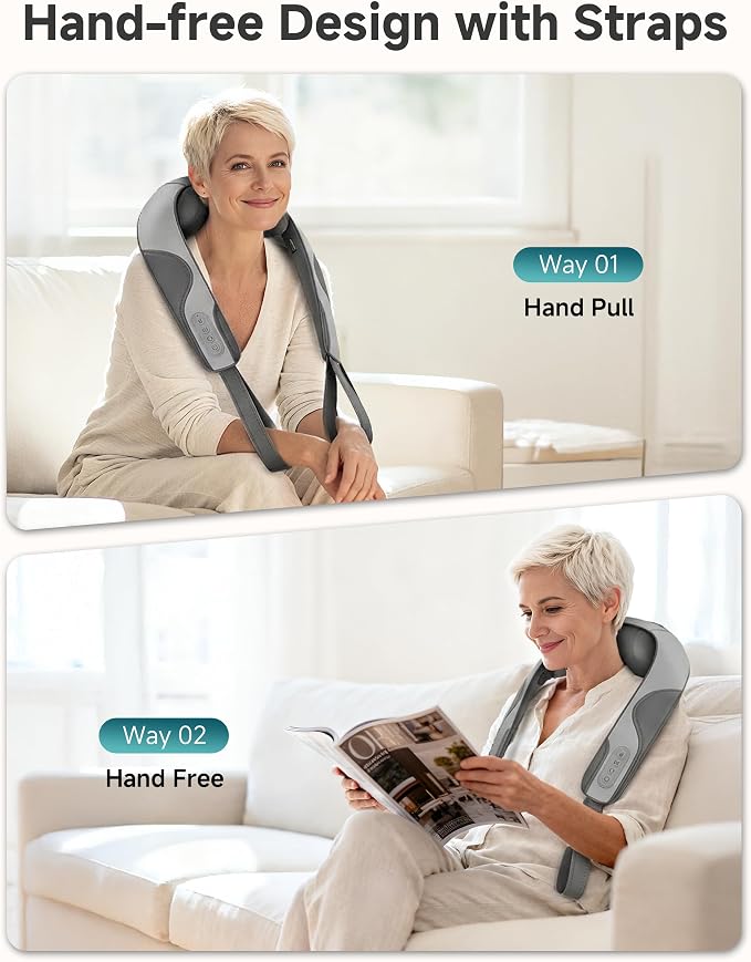 2026 Cordless 4D Shiatsu Neck and Shoulder Massager With Heat Pain Reilef - Image 7
