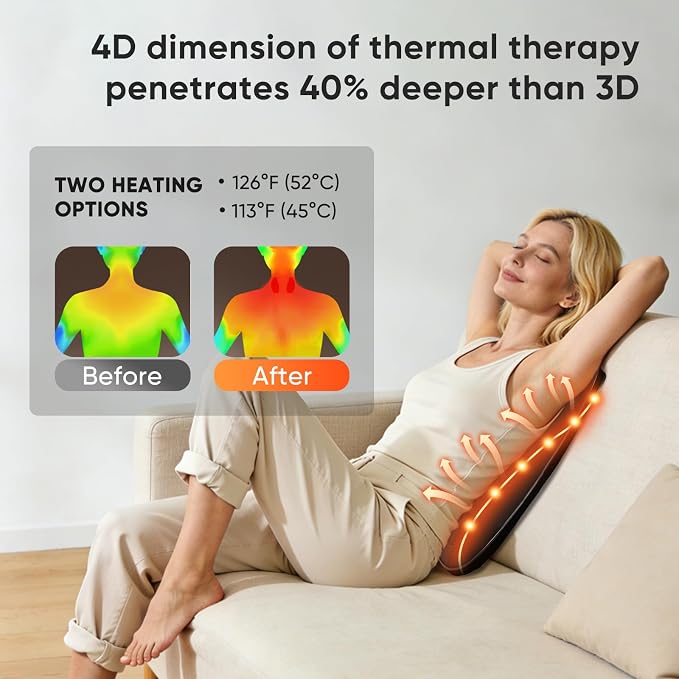 4D Electric Shiatsu Back Massager with Heat - Image 5