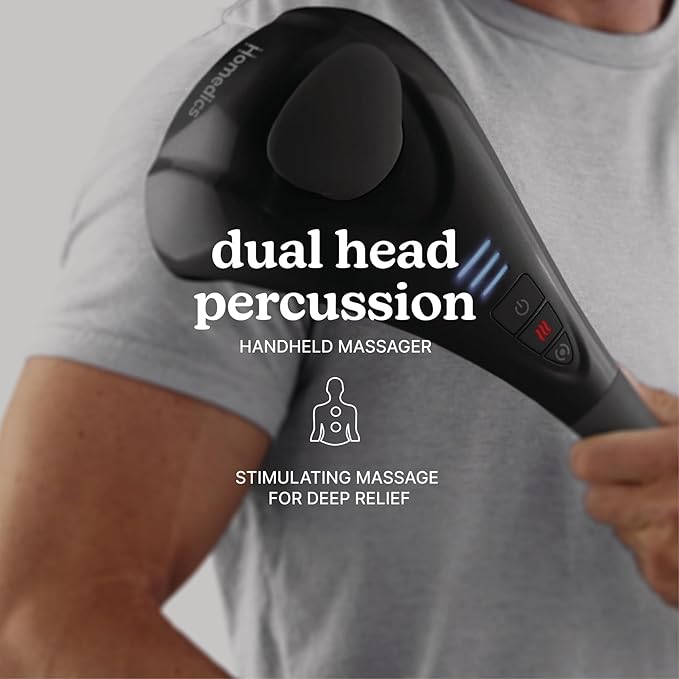 Homedics Handheld Back Massager with Heat, Deep Tissue Percussion Massager - Image 2
