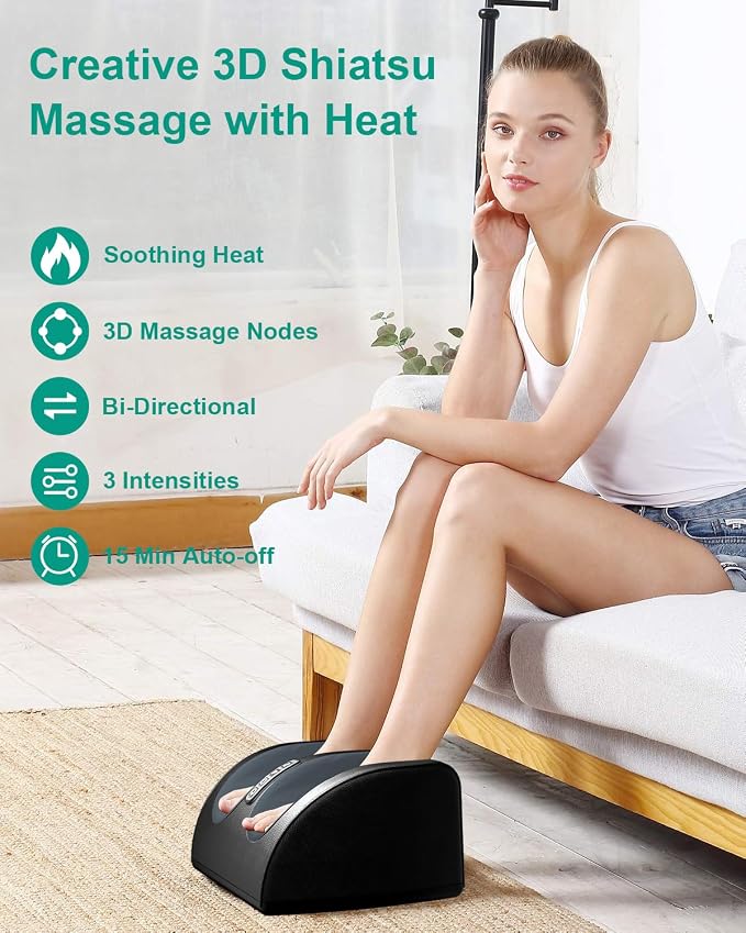 LINGTENG Shiatsu Foot Massager with Heat, FSA Eligible HSA Foot Massager - Image 4