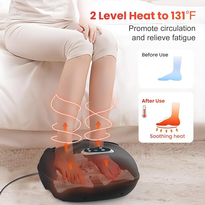 CuPiLo FSA Eligible Foot Massager with Heat for Tired Feet & Neuropathy - Image 4