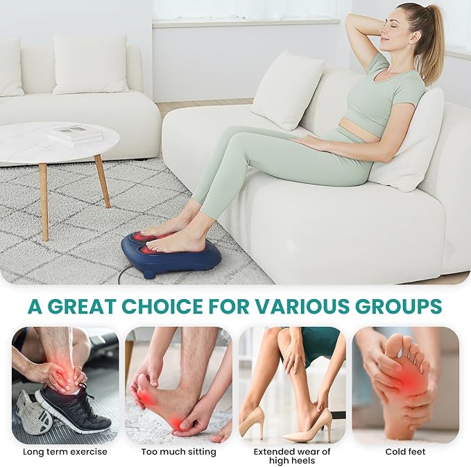 Nekteck Shiatsu Foot Massager with Heat for Neuropathy, Plantar Fasciitis - Image 8