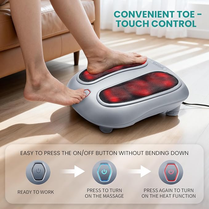 Nekteck Shiatsu Foot Massager with Heat for Plantar Fasciitis - Image 5