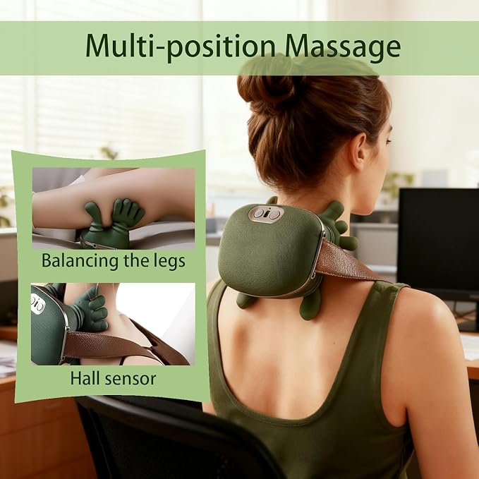 Heated Neck Massager, Portable Shiatsu Shoulder and Back Massager, Cordless Rechargeable Massage Master for Relief Pain and Muscle Relax - Image 4