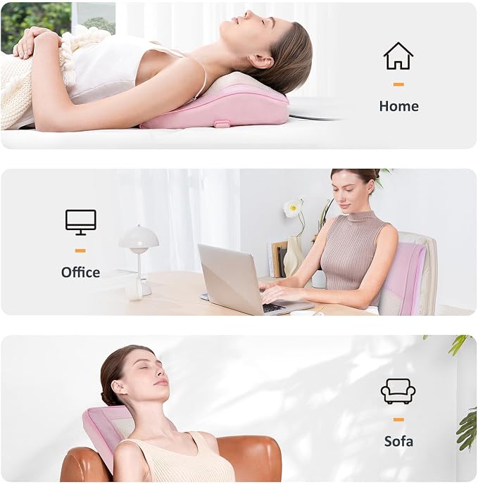 Boriwat Neck and Back Massager with Heat, 3D Kneading Shiatsu Massage Pillow for Neck, Back, Shoulders, Legs, Deep Tissue Relief for Sore Muscles, Home & Car, Great Gift for Women, Men, Mom, Dad - Image 8