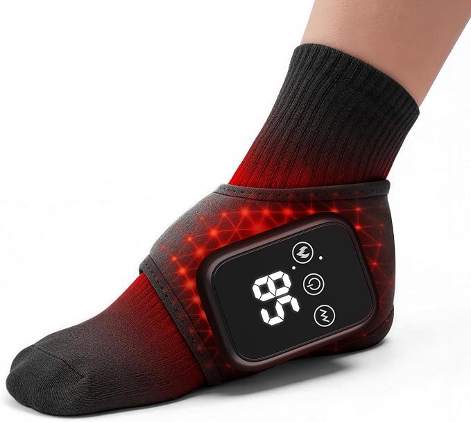 Foot Renew Triple Method Massager, 3 in 1 Cordless & Portable Foot and Ankle Massager with 3 Vibration Modes & 3 Heat Levels, for Heel, Arch, and Ankle Comfort & Relief for Home/Office/Travel (1PC) by Swancode