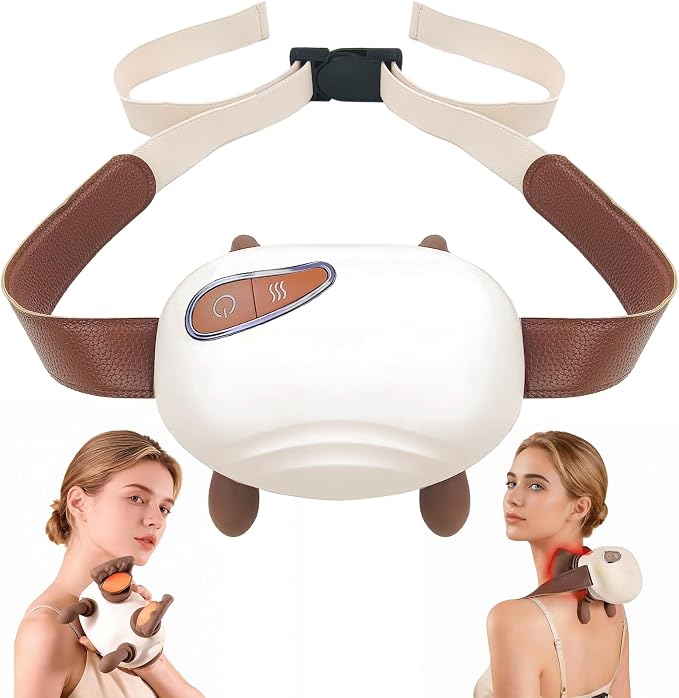 Neck and Shoulder Massager with Hands,Wireless Portable Deep Tissue Massage for Neck, 4D Bionic Real Touch Shiatsu Hand Massager, Rechargeable Cervical Electric Massager for Home Office by Veniveta