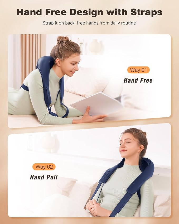 KNQZE Cordless Neck Massager for Pain Relief Deep Tissue with Heat - Image 5