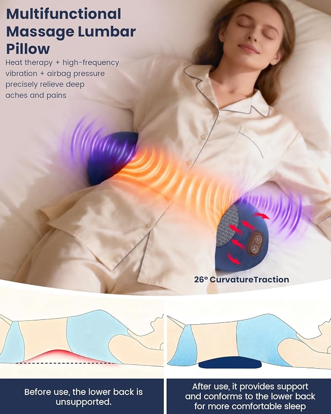 3-in-1 Wireless Lower Back Massager with Heat, Air Compression & Vibration - Image 2