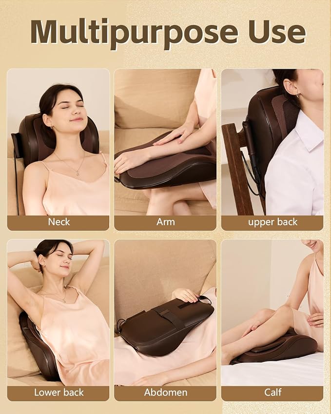 Back Massager With Heat For Pain Relief, 3D Lower Back Massager Deep Tissue - Image 7