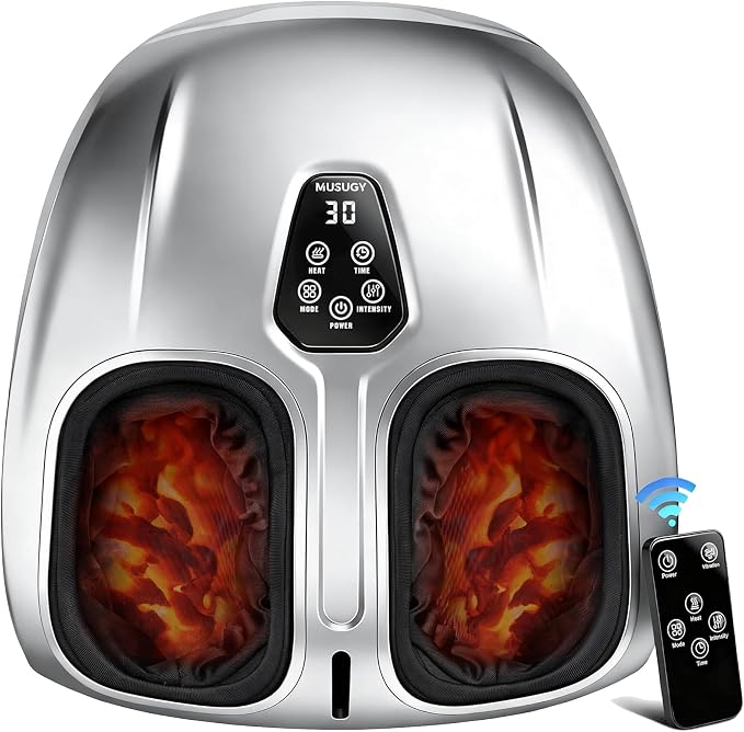 Foot Massager with Heat and Compression 2026 Upgraded Shiatsu Style by MUSUGY