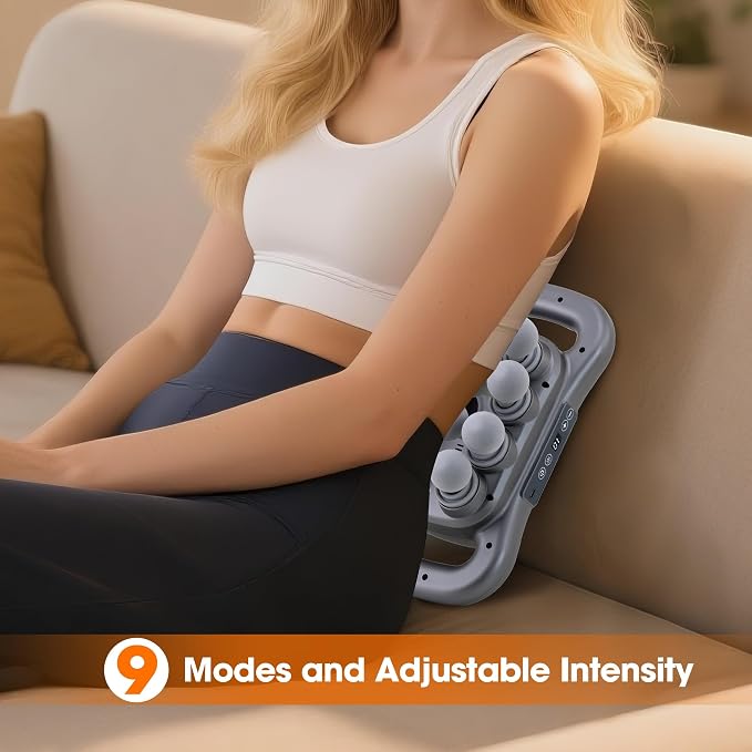 16 Head Massage Gun Set, Deep Tissue Percussion Massager, 2600mAh Electric Massage Tools with 9 Styles & Levels, Silver Grey - Image 3