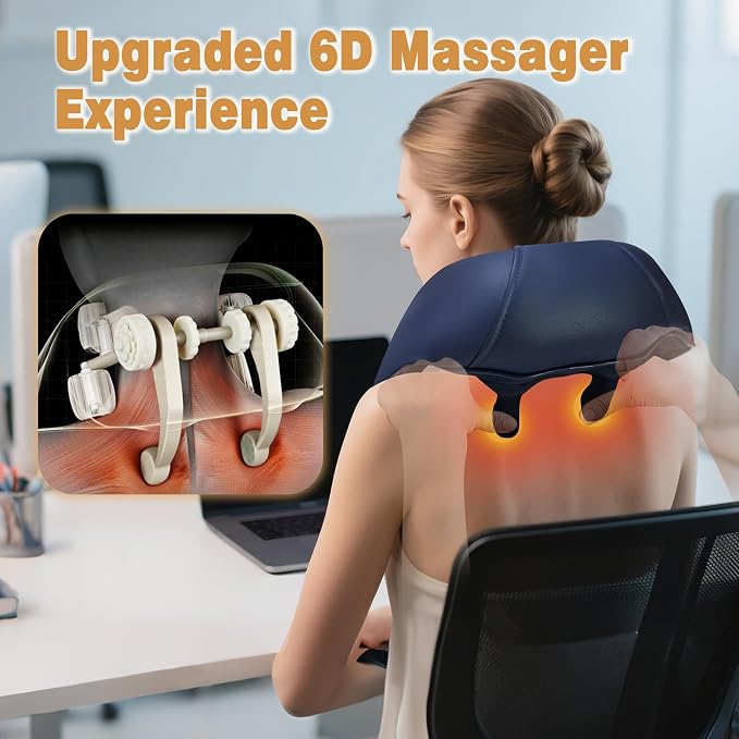 Joyset Cordless Neck Massager with Heat, Shoulder Massager for Pain Relief - Image 5