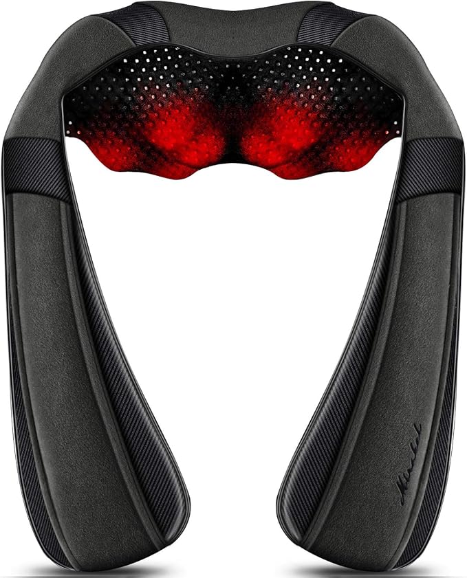 Mirakel Shiatsu Neck & Back Massager with Heat for Pain Relief Deep Tissue by MirakelMassagerwithHeat