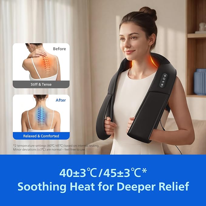 PHILIPS Neck Massager with Heat, Deep Tissue Kneading for Body Relaxation - Image 4