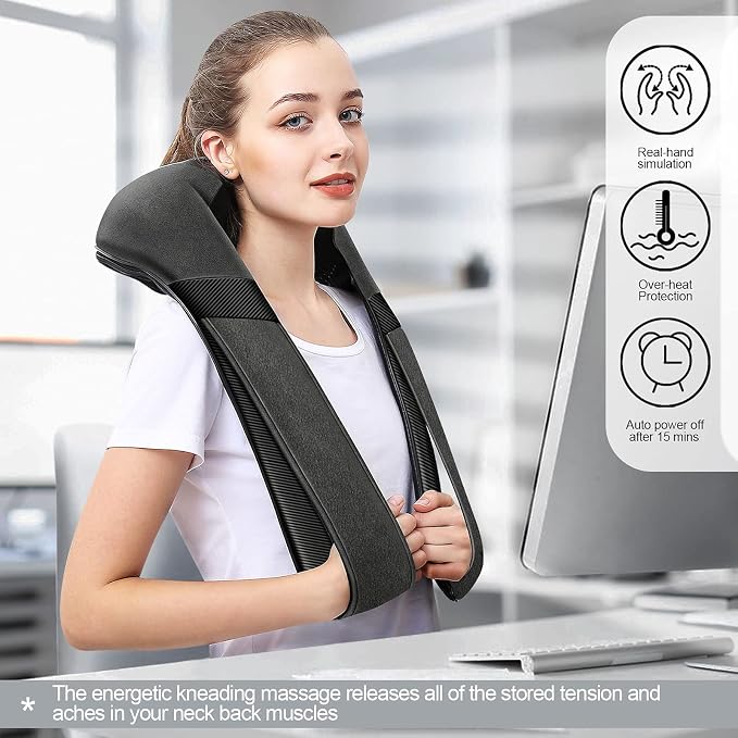 Mirakel Shiatsu Neck & Back Massager with Heat for Pain Relief Deep Tissue - Image 4