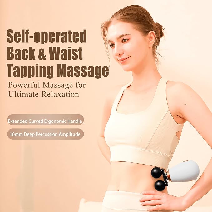 DS SAVORING Massage Gun Deep Tissue, Handheld Back Massager with Extended Handle,6 Modes and 9 Speed - Image 2