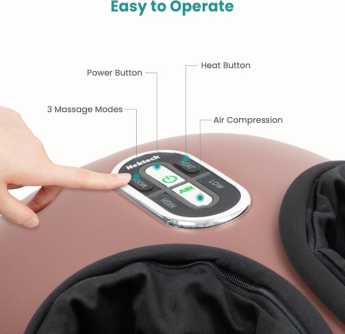 Nekteck Shiatsu Foot Massager with Heat & Air Compression Deep Kneading - Image 4