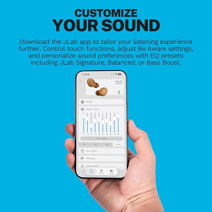 JLab, Go Air Pop+ Tones, True Wireless Earbuds, Bluetooth, IPX4, Dual Connect, 728 N | Wireless Earbuds with Charging Box, Bluetooth Headphones with Microphone, Dual Connect, App - Image 2