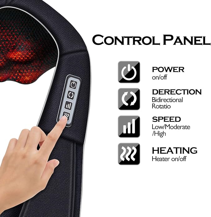 VIKTOR JURGEN Christmas Women Men Gifts, Shiatsu Neck and Shoulder Massager with Heat Deep Tissue Kneading Sports Recovery Massagers for Back, Relaxation Gift for Dad, Mom, Husband, Wife, Him, Her - Image 3