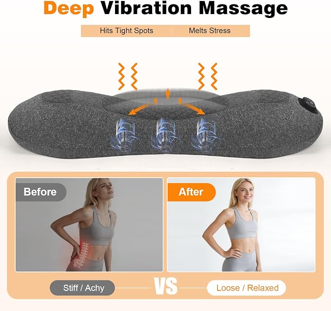 Triple Fusion Back Massager with Heat, Vibration & Traction, Back Stretcher - Image 5
