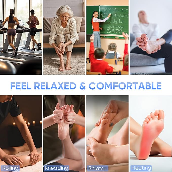 TISSCARE Foot Massager with Heat, Shiatsu Foot Massager for Plantar Fasciitis, Foot and Calf Massager with Massage Roller, Deep Kneading, Pain Relief, Gift for Women and Man - Image 6