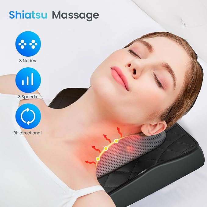 CuPiLo Back and Neck Massager with Heat &Vibration, FSA Eligible HSA Store - Image 3