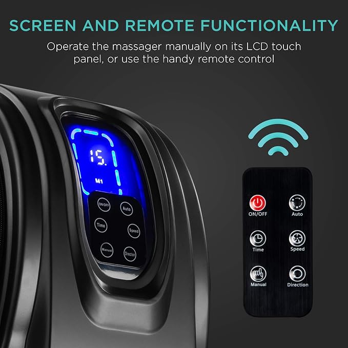 Best Choice Products Shiatsu Foot Massager for Pain Relief, Plantar Fasciitis, Neuropathy, Blood Circulation, Remote Control w/Compact Design - Black - Image 2