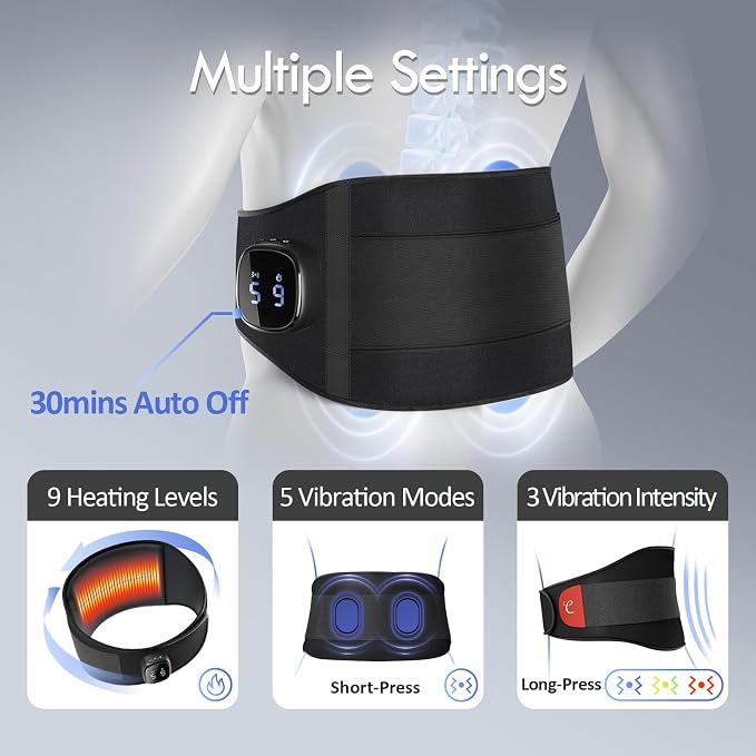 Comfytemp Cordless Portable Heating Pad with Massager for Lower Back FSA - Image 2