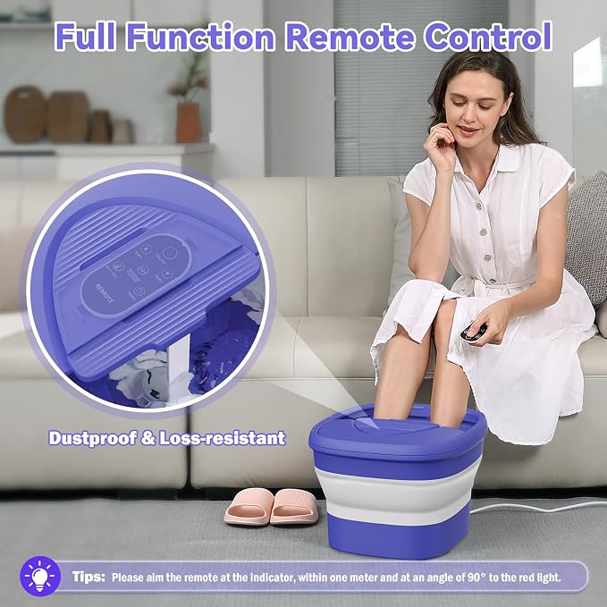 Collapsible Foot Spa with Heat, Remote,Timer, and Massage - Image 5