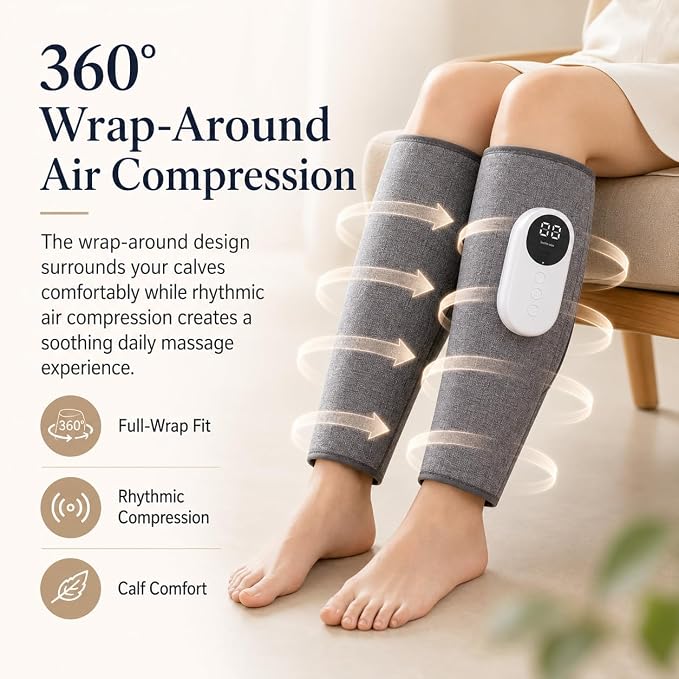 brenzo Leg Massager, Calf Massage Wraps for Everyday Comfort, Pair - Image 4