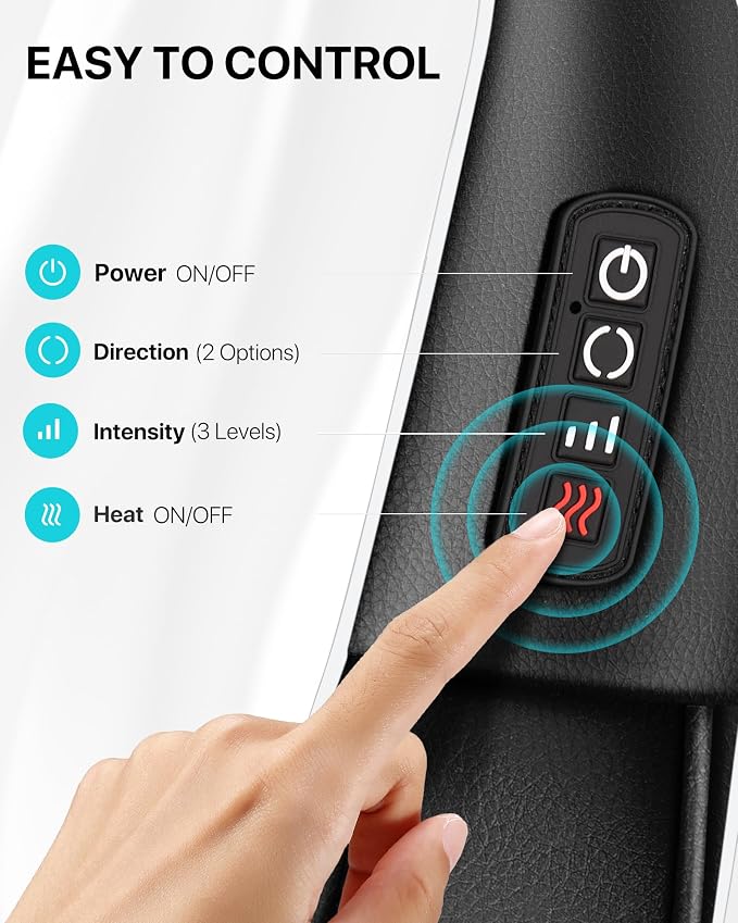 ALLJOY Neck Massager with Heat, Deep Tissue Shiatsu for Shoulders and Back - Image 3